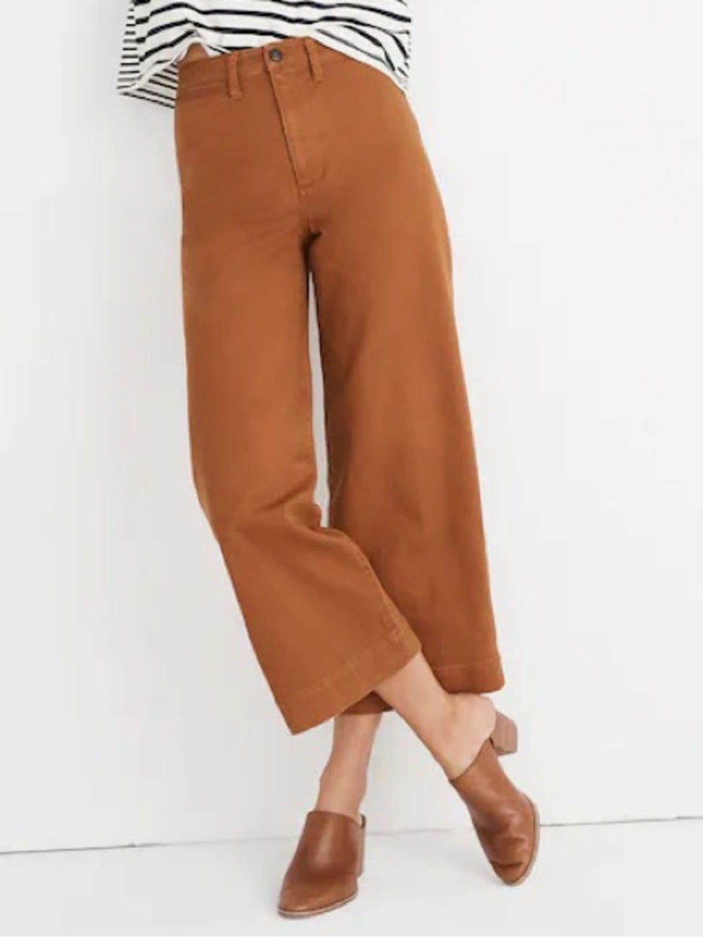 Madewell Emmett Wide Leg High Rise Cropped Pants Sz 26